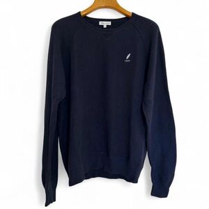 Peter Millar Navy Cotton Wool Blend Sweater